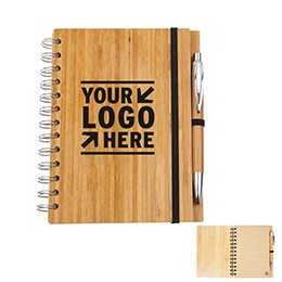 Bamboo Notebook Sketchbook Wooden Pen set