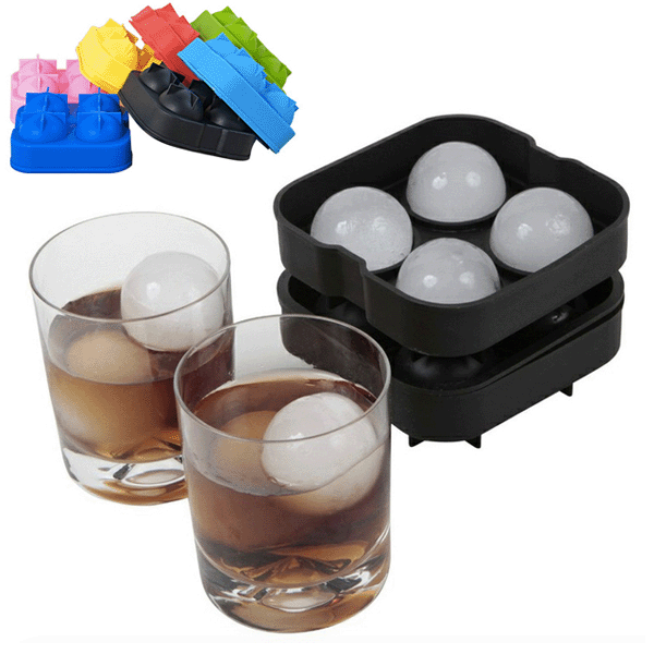 4 Spheres Silicone Ice Ball Maker Mold